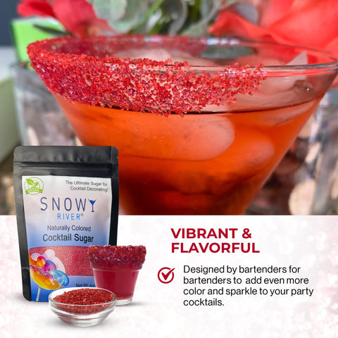 Snowy River Rojo: uso versátil en cócteles y decoraciones comestibles