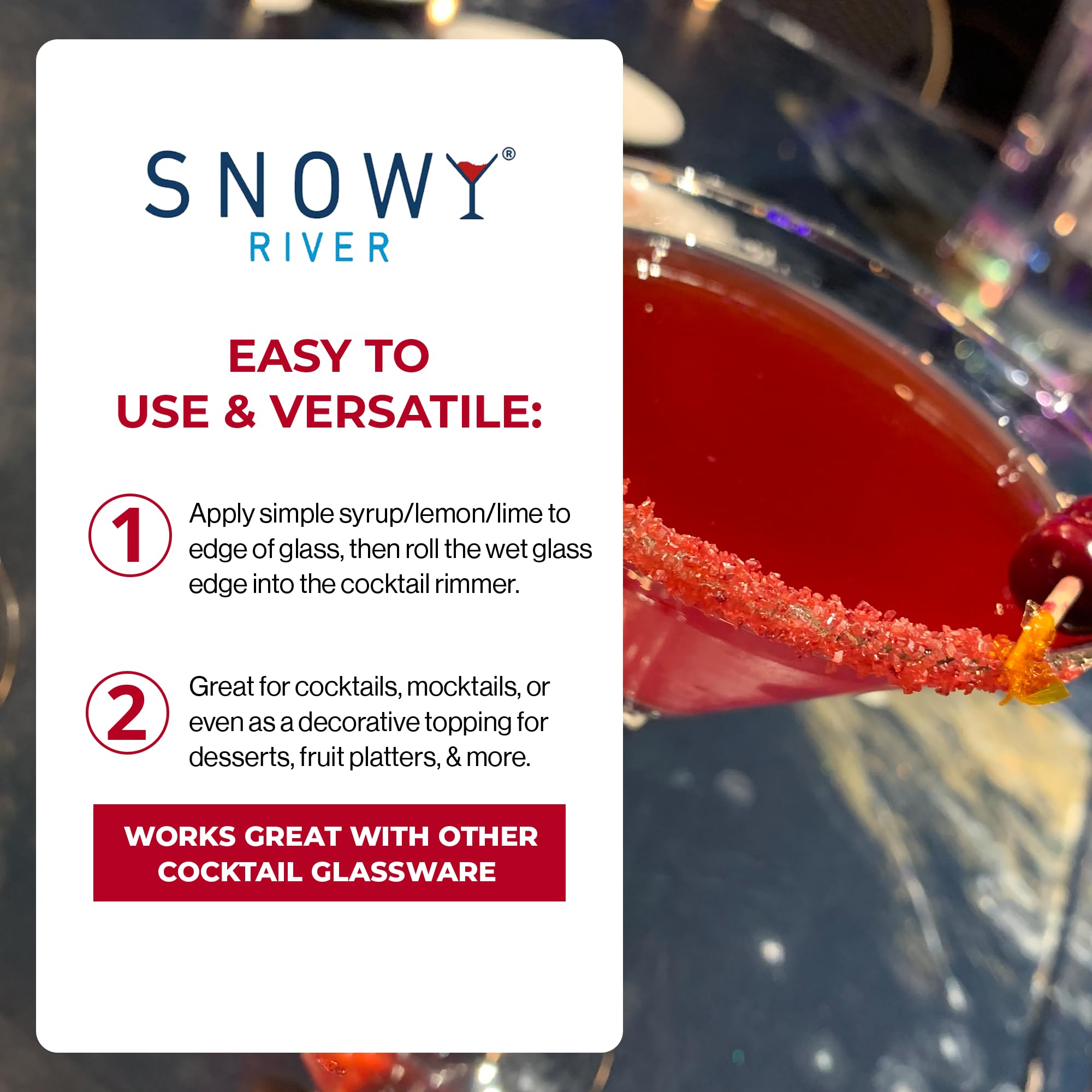 Snowy River Rojo: color rojo vibrante sin trigo para bebidas