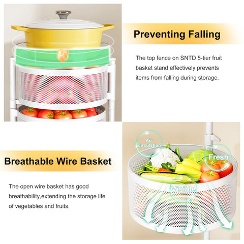 Carrito de cocina móvil SNTD con freno para fijarlo.