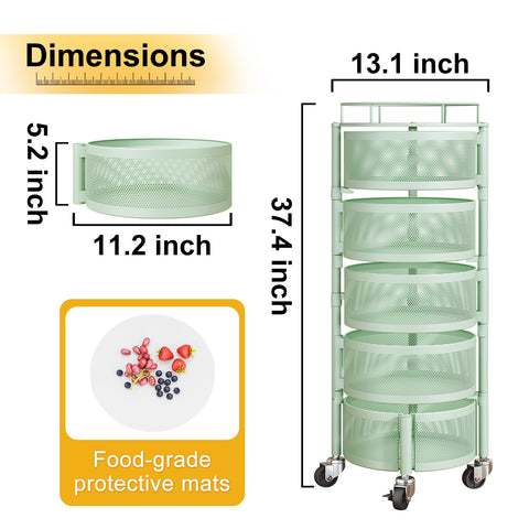 SNTD carrito cocina con ruedas, movimiento suave para frutas y verduras