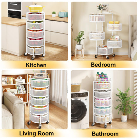 Cesta grande blanca SNTD para almacenamiento decorativo y práctico.