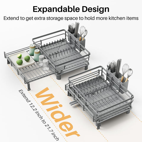 Soporte desmontable para cubiertos facilita el secado ordenado.