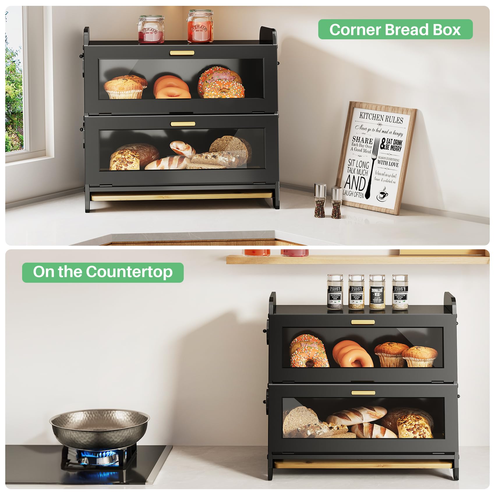 SNTD Panera capacidad dos niveles, ideal para pan y bollos variados