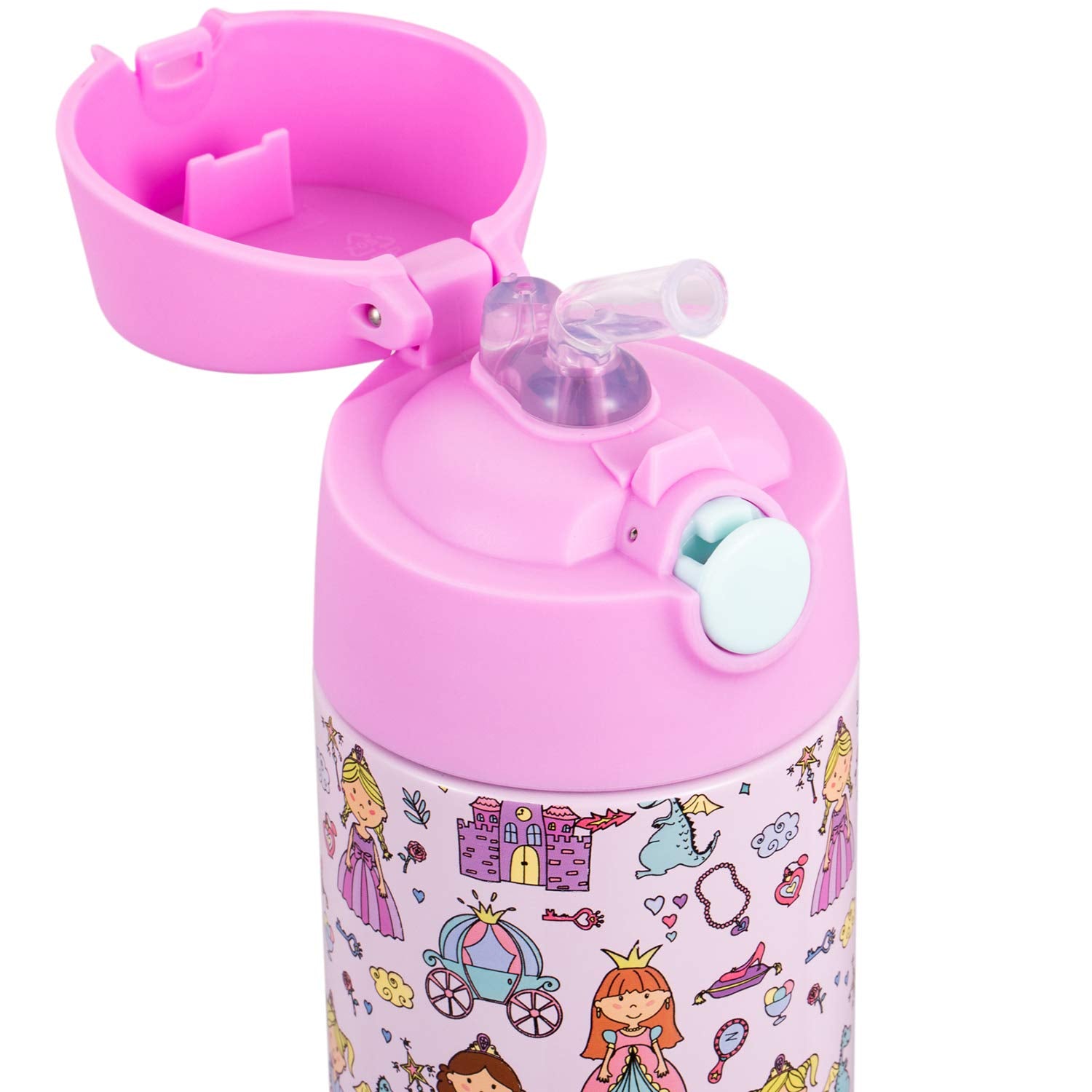 Mango de silicona suave en Snug Princesa 12 onzas, agarre cómodo para niños.