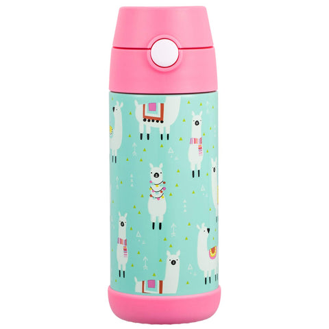Botella Snug, llama con tapa flip, cierre seguro.