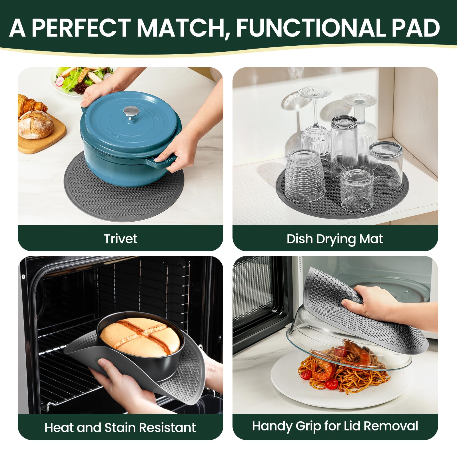 Tapa de vidrio borosilicato Snuvid, 10 pulgadas, ideal para calentar sin mojar.