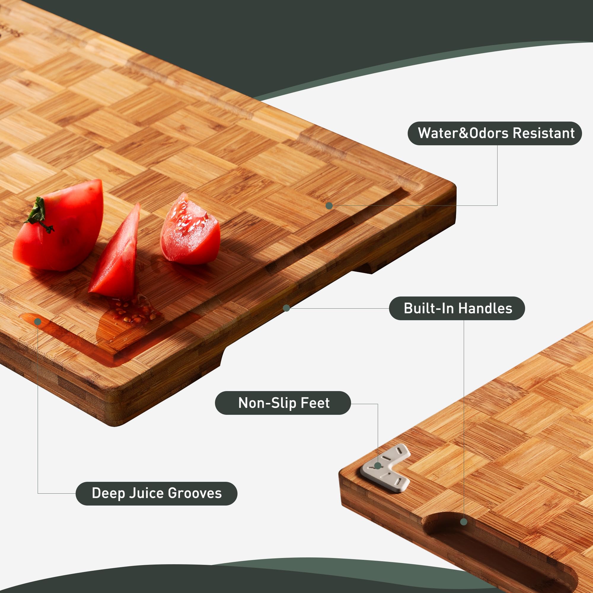 Diseño natural de bambú de Socisen aporta elegancia y calidez en la cocina.