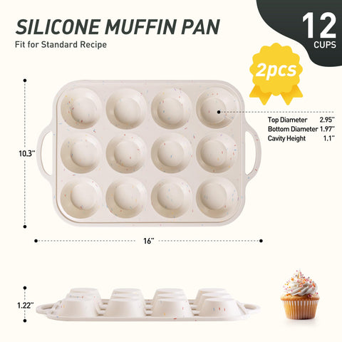 Socisen molde muffins con asas ergonómicas para manejo estable.
