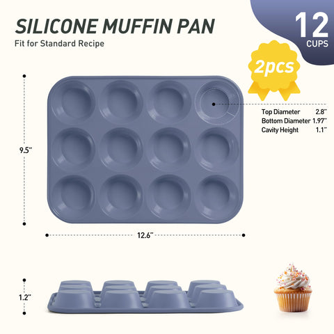 Socisen pan muffin regular 12 tazas, hornea porciones uniformes para tus cupcakes.