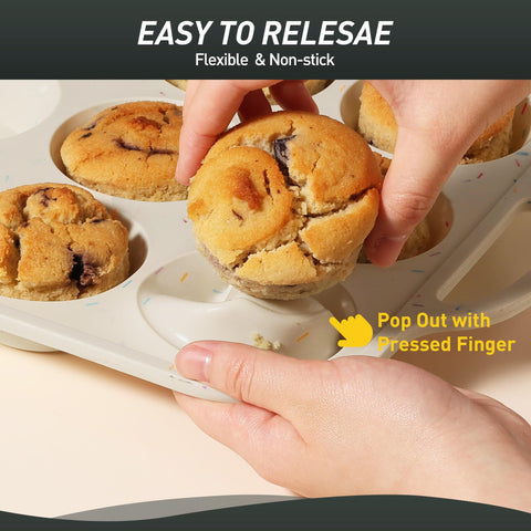Socisen pan muffin silicona grado alimento resistente al calor.