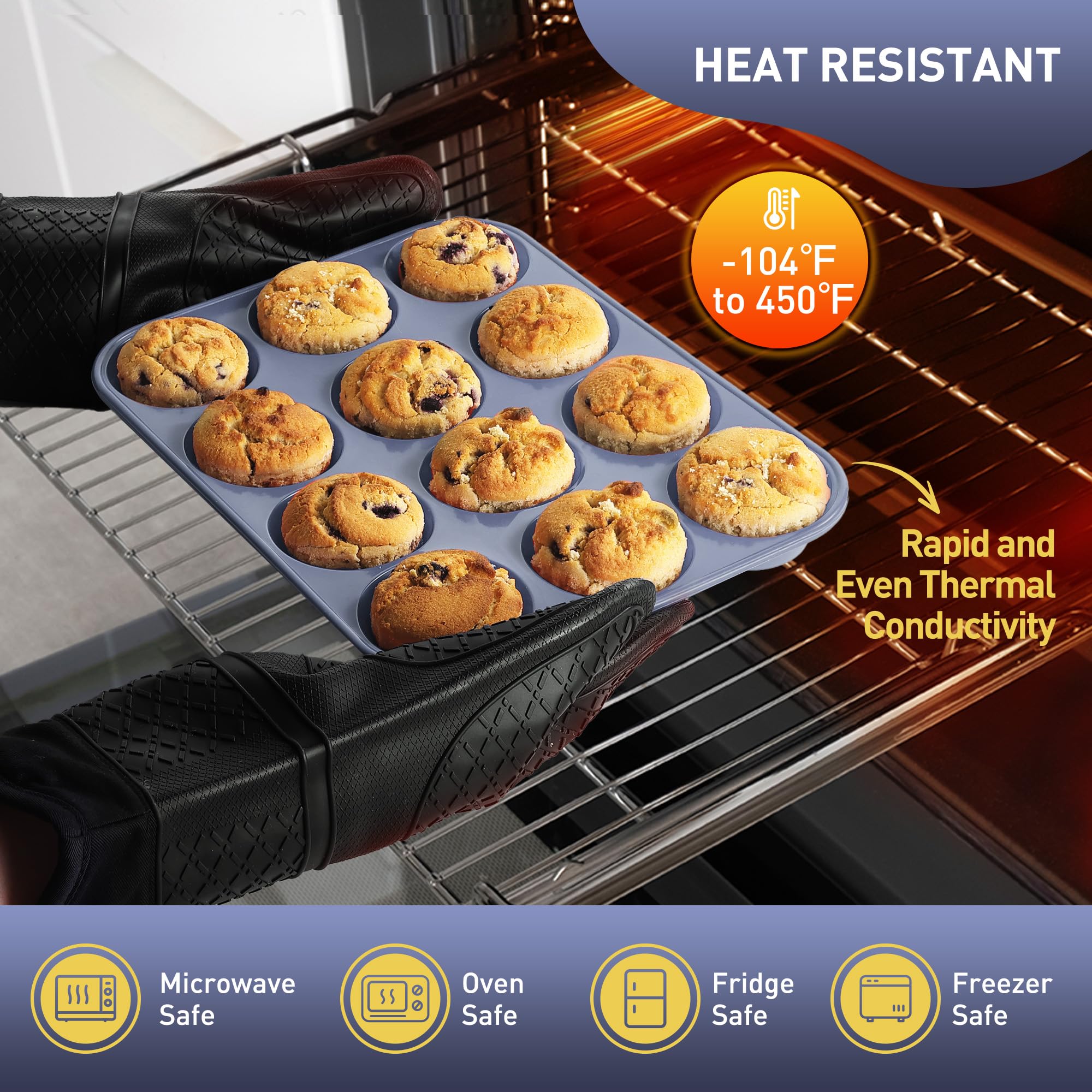 Socisen resistencia al calor de 446 °F para hornear recetas delicadas.