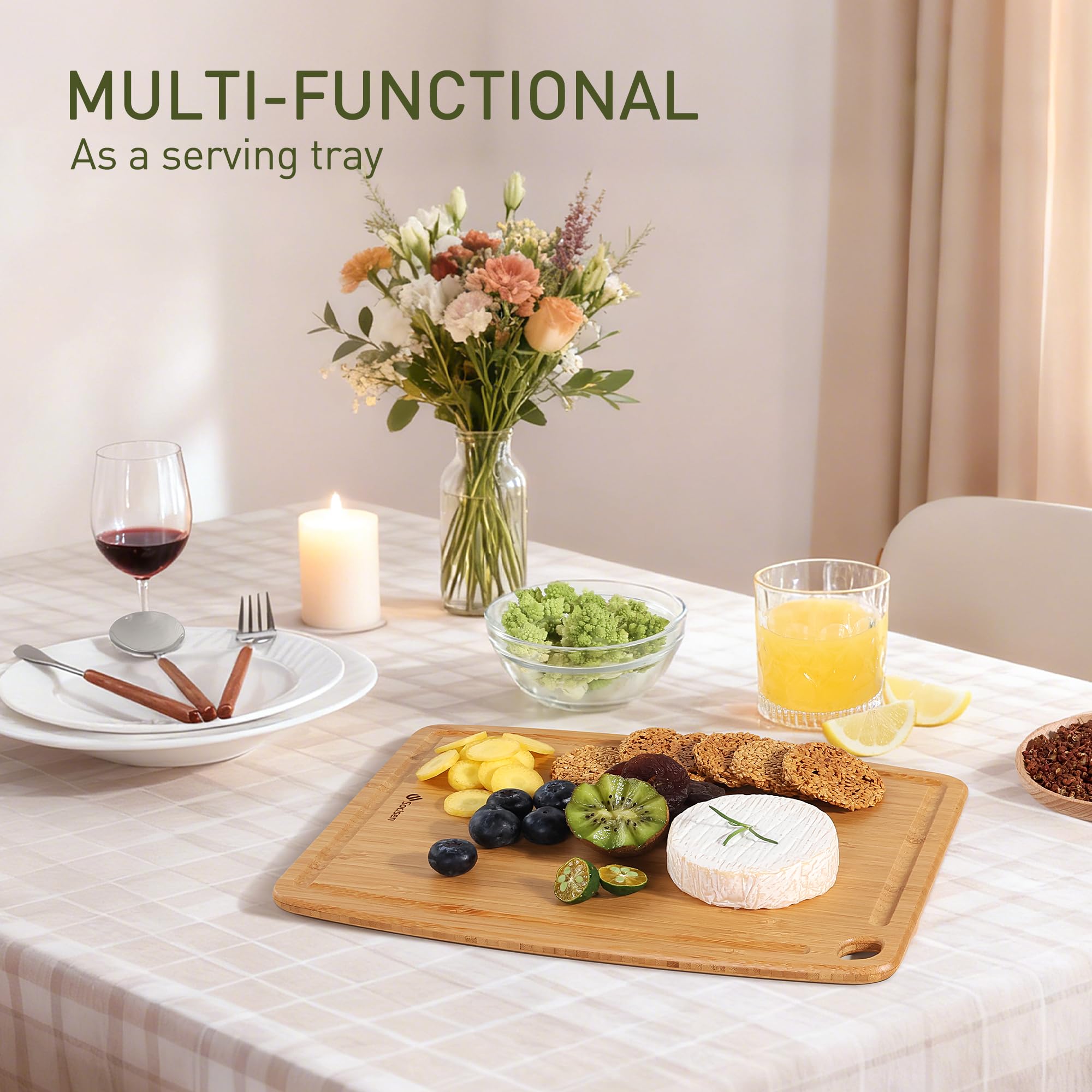 Socisen servir-quesos-frutas, ideal para montar tablas de charcutería y presentación.