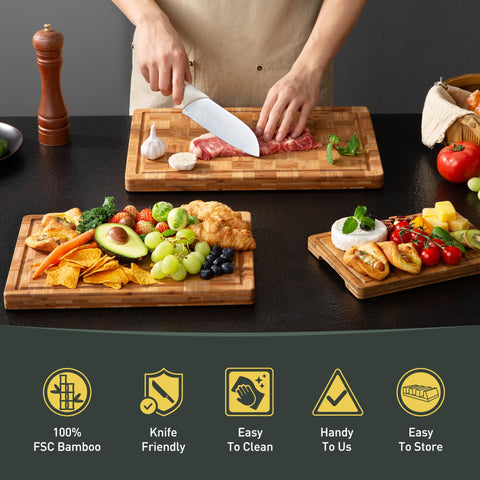 Diseño natural de bambú Socisen, regalo práctico para la cocina.
