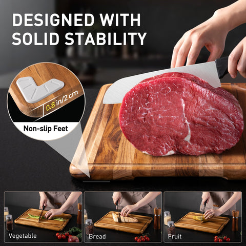 Socisen tabla de 15 pulgadas perfecta para carnes y aves