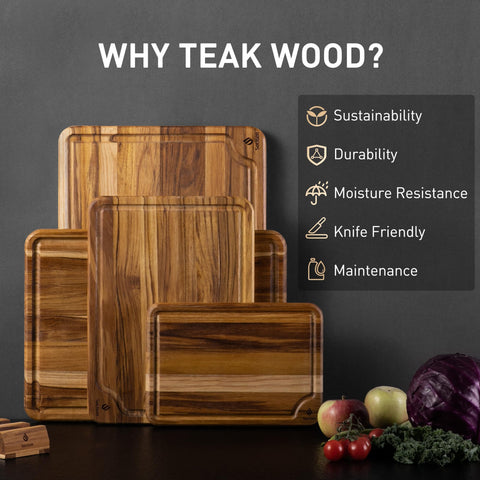 Socisen tablas teca 10p para frutas, ideal para rebanar con seguridad