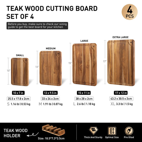 Socisen tablas teca 13p para verduras, corte cómodo y limpio