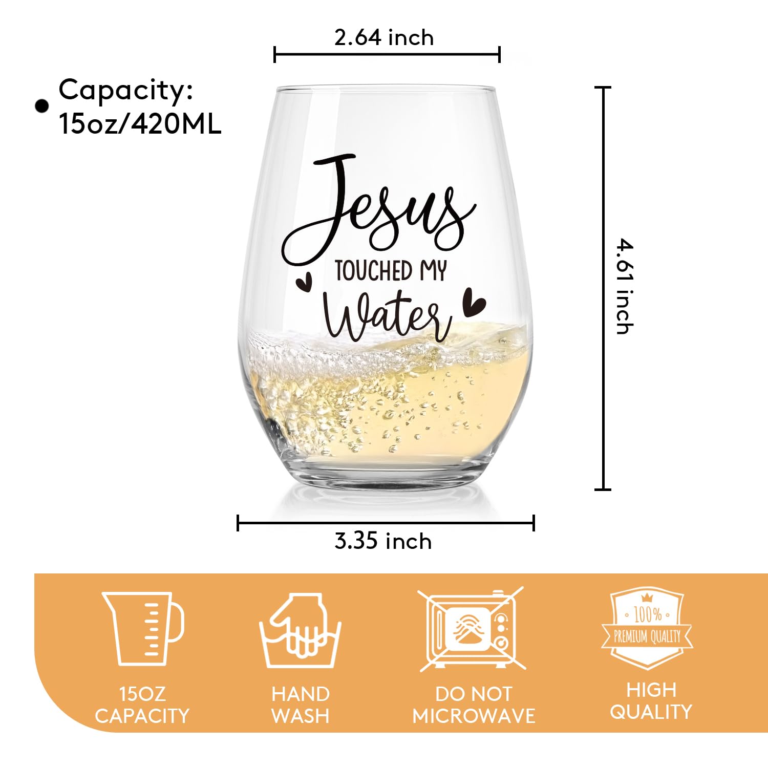 Vaso de cristal sin tallo de Socive, diseño claro y duradero.