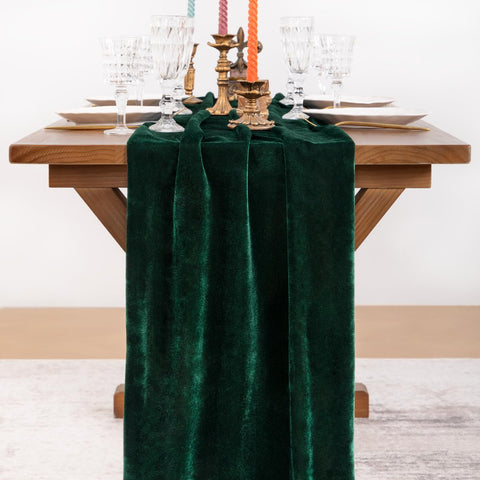 Socomi camino de mesa velvet con bordes cosidos para acabado pulido