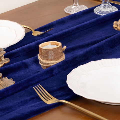 Socomi cinta de mesa azul real, perfecto para bodas y banquetes.