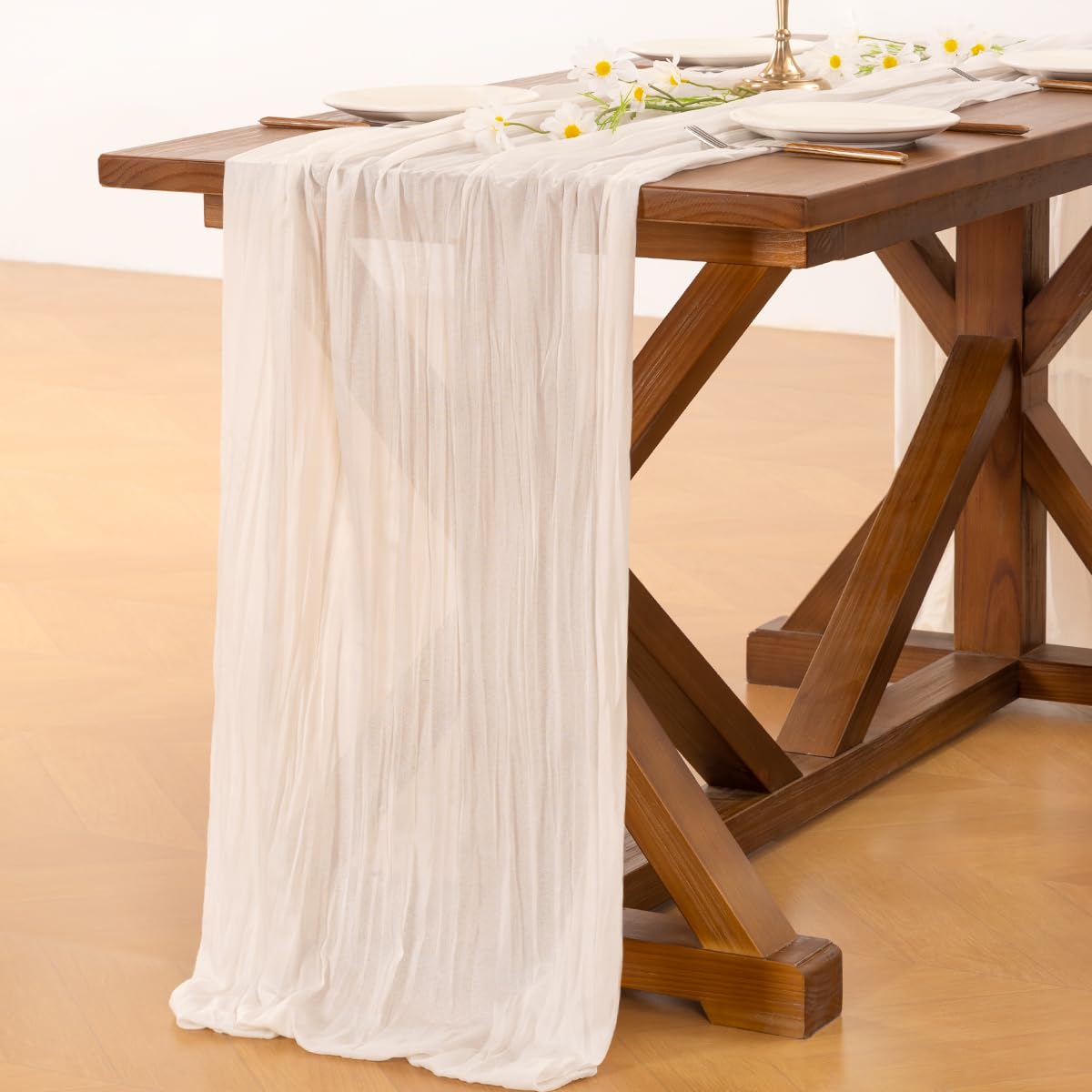 Socomi decoracion hogar marfil gasa de queso suave para mesa.