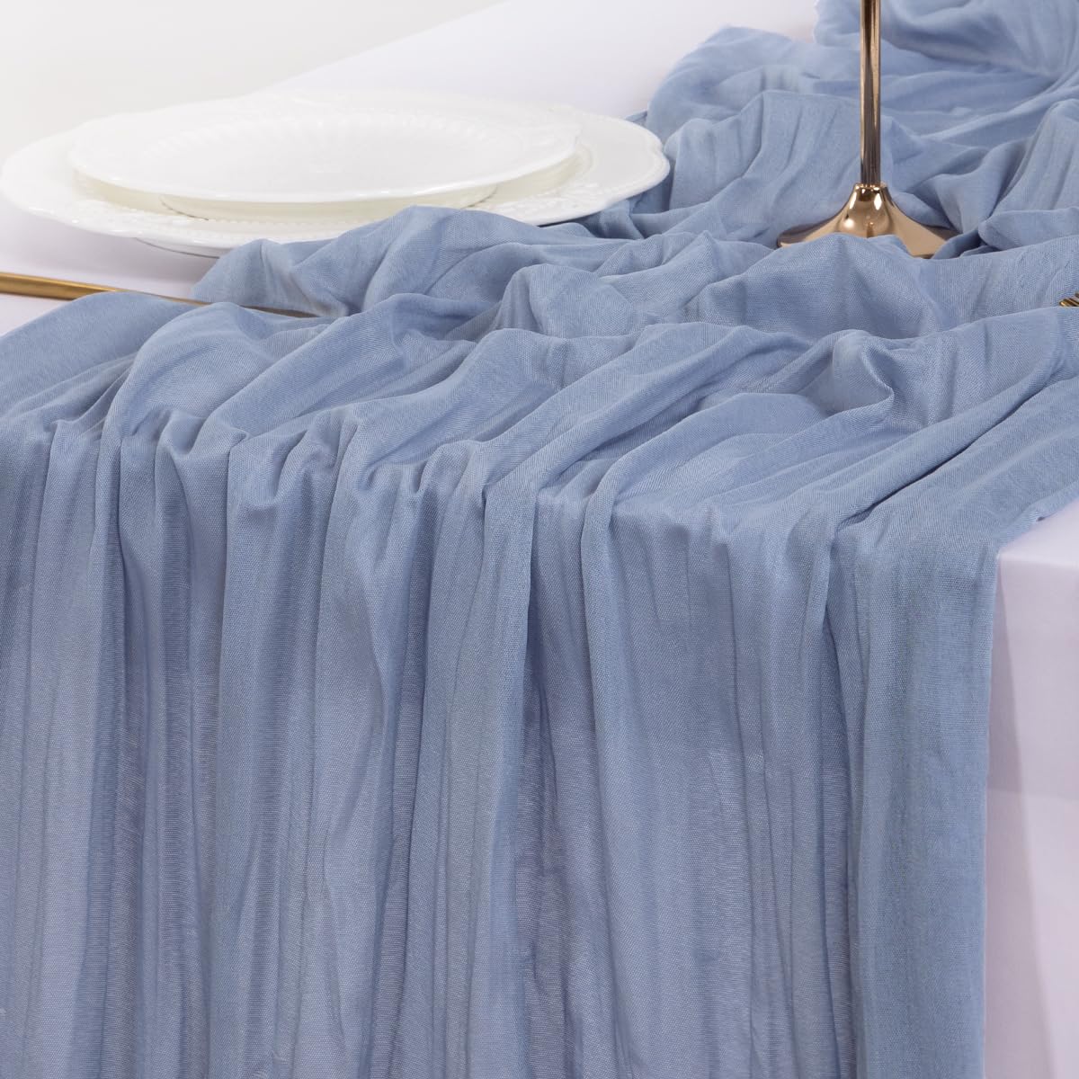 Socomi mantel de gasa azul para bodas y celebraciones para bebé.