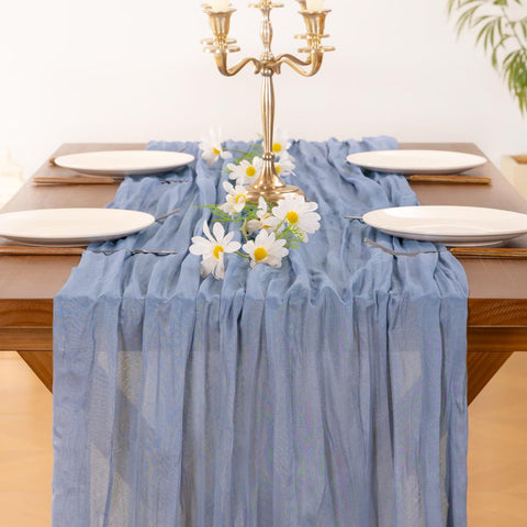 Socomi mantel de gasa para fiestas, fácil de lavar sin desteñir.