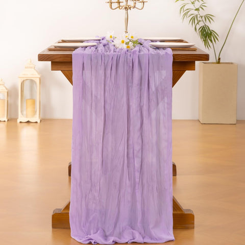 Socomi mantel gasa lavanda, bordes reforzados, evita deshilachado para un acabado prolijo.