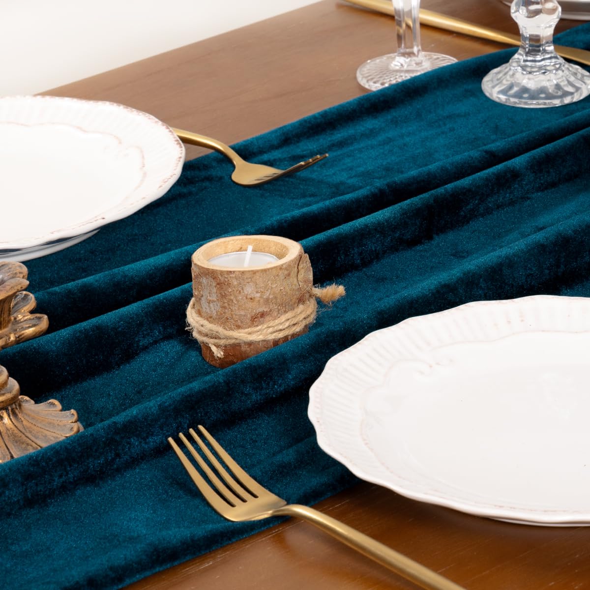Socomi mantel de terciopelo para bodas elegante y resistente a manchas.