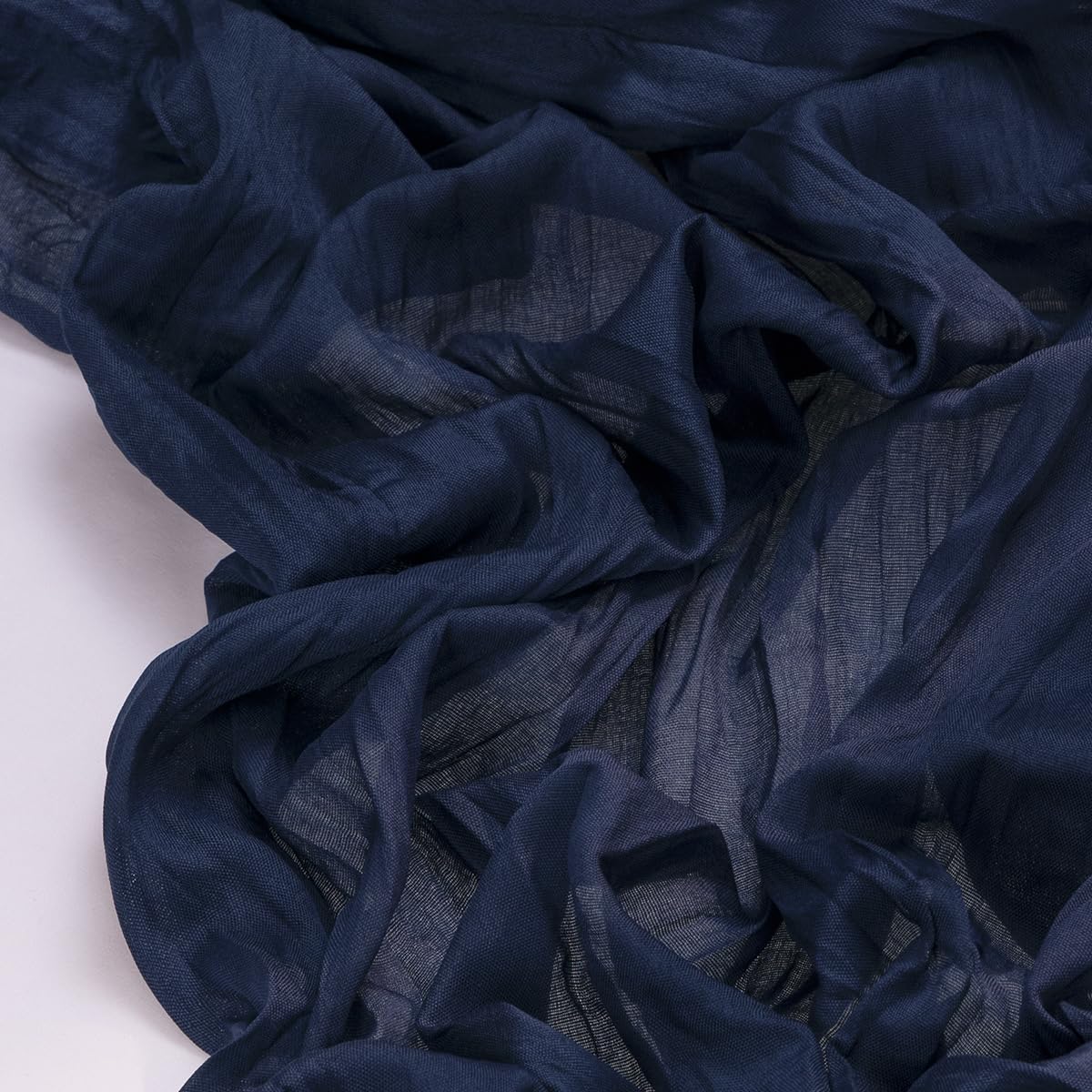 Socomi gasa de queso azul marino para ceremonia exterior, suave y fluida.