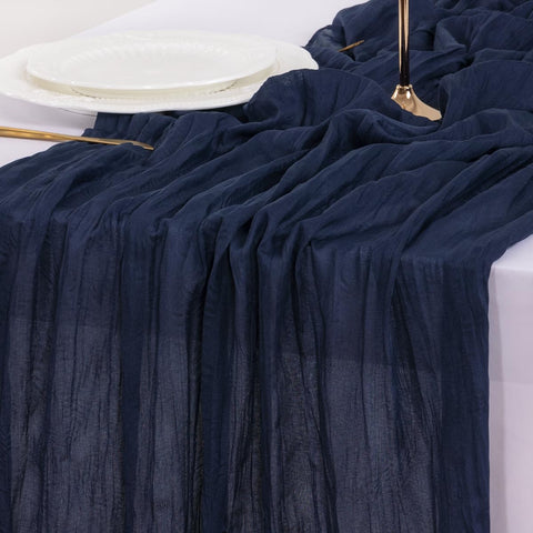 Socomi tela gasa azul marino, duradera y fácil de combinar.