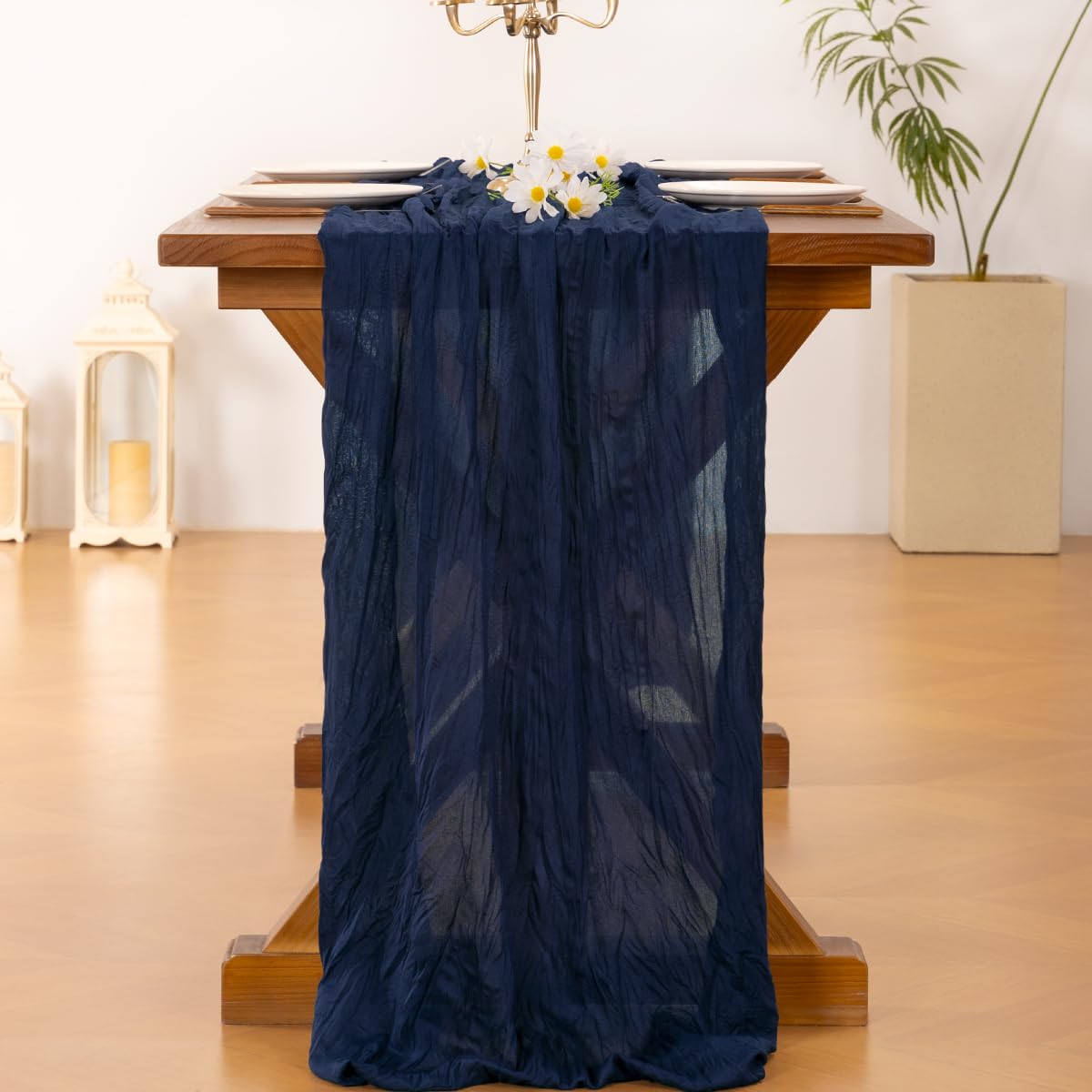 Socomi gasa azul marino para fiesta de bebé, decorativa y práctica.