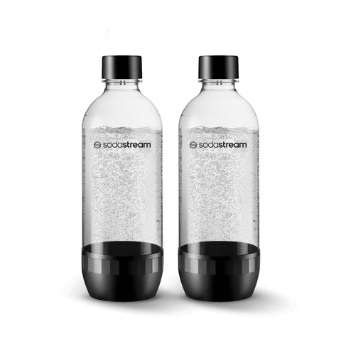 Botella Sodastream 1L negro con twinpack para carbonatar bebidas en casa