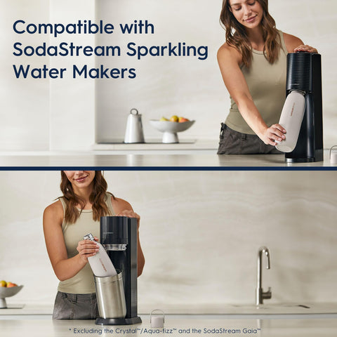 Sodastream Fizz & Go Cool, botella arena, ideal para uso exterior y viajes ligeros.