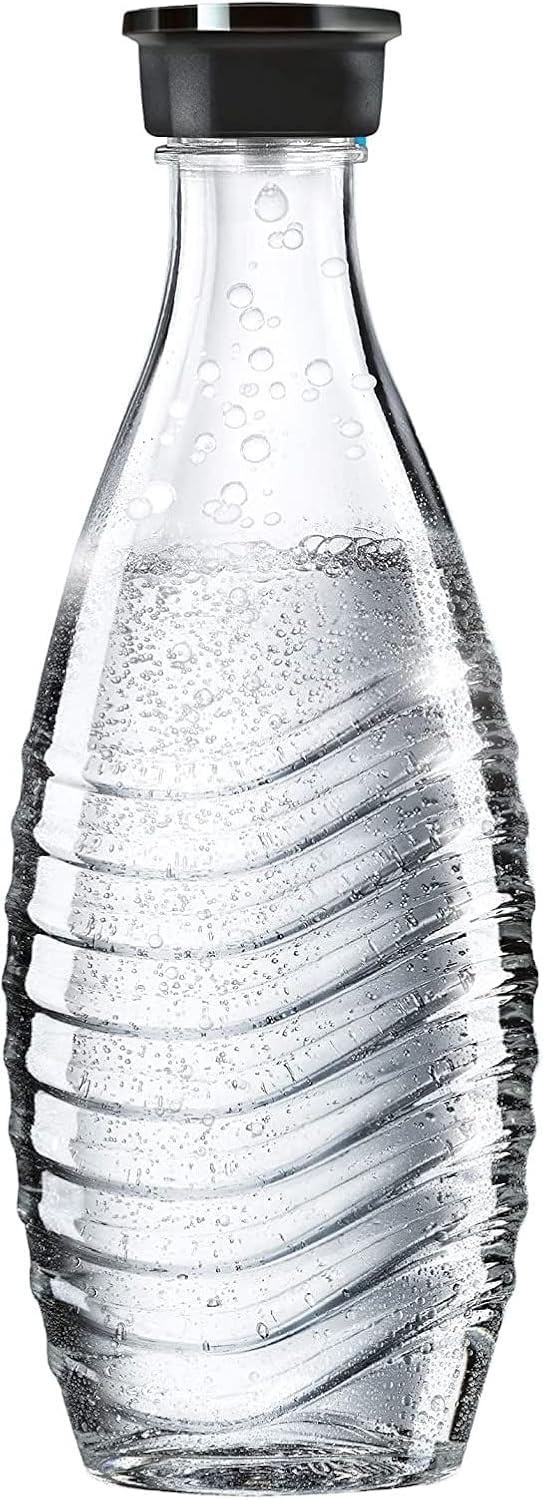 Sodastream jarra carbonatadora de vidrio 24 oz para bebidas con burbujas frescas.