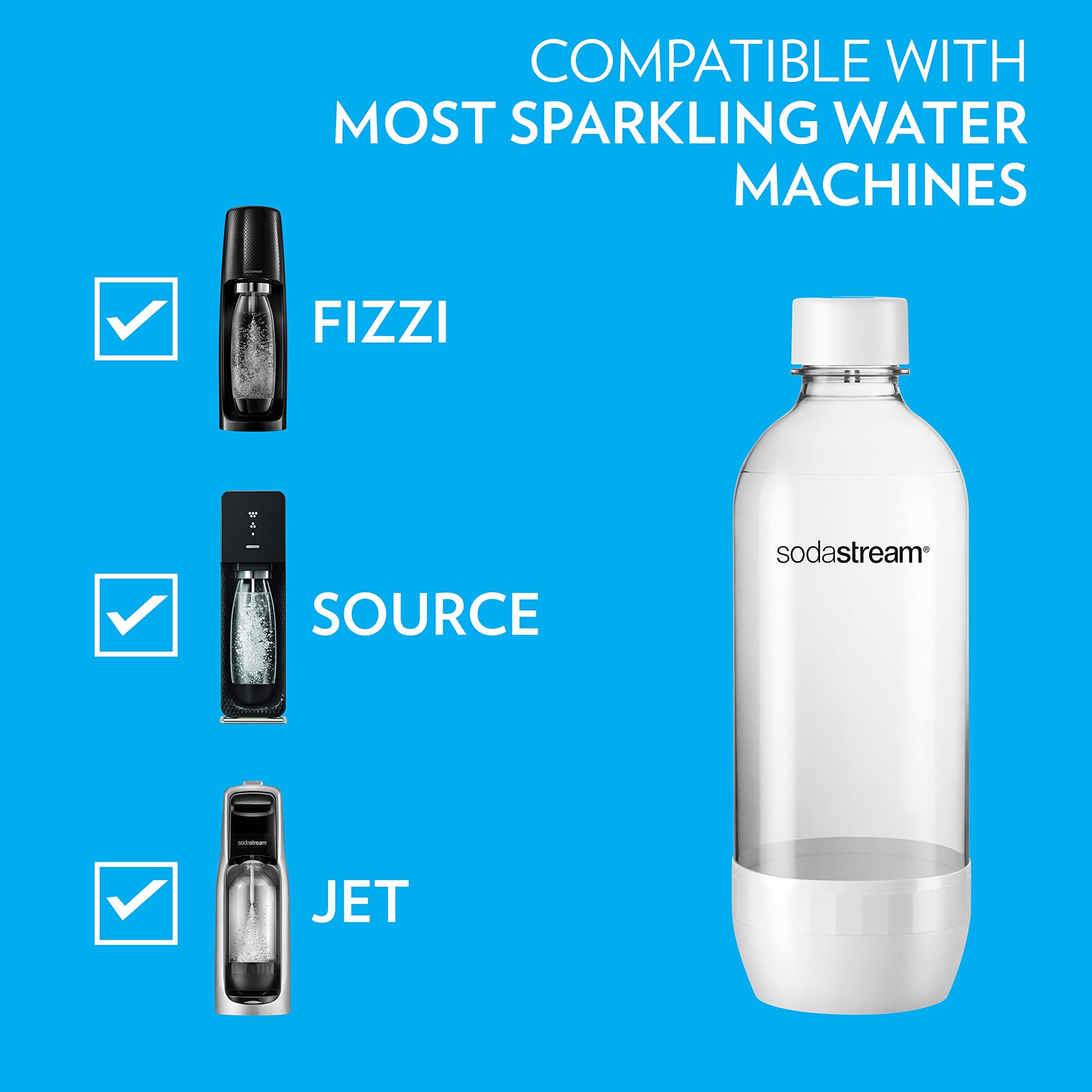 Tapa hermética de Sodastream que mantiene la carbonatación por más tiempo.