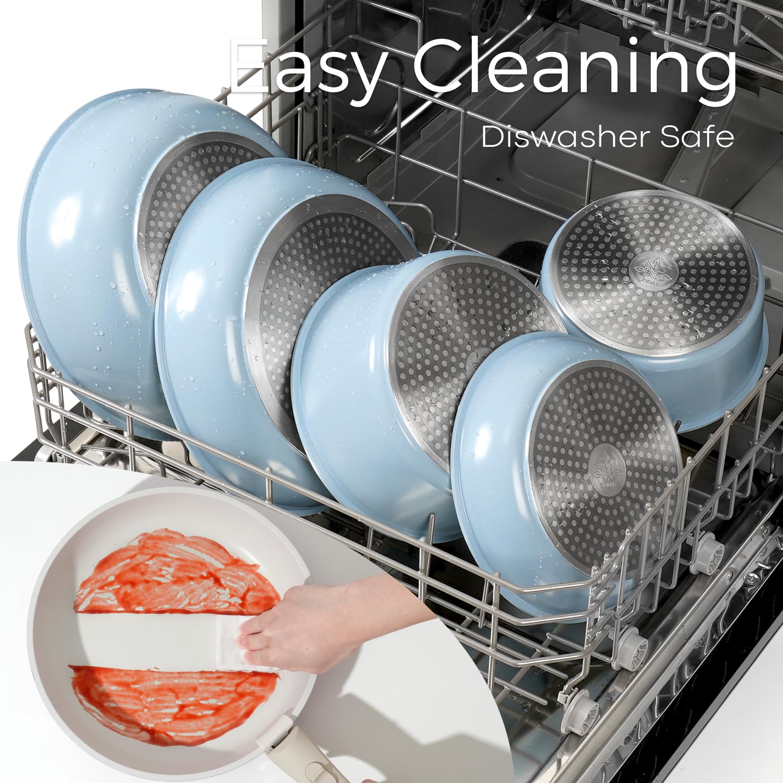 SODAY diseño apilable para optimizar espacio en la cocina.