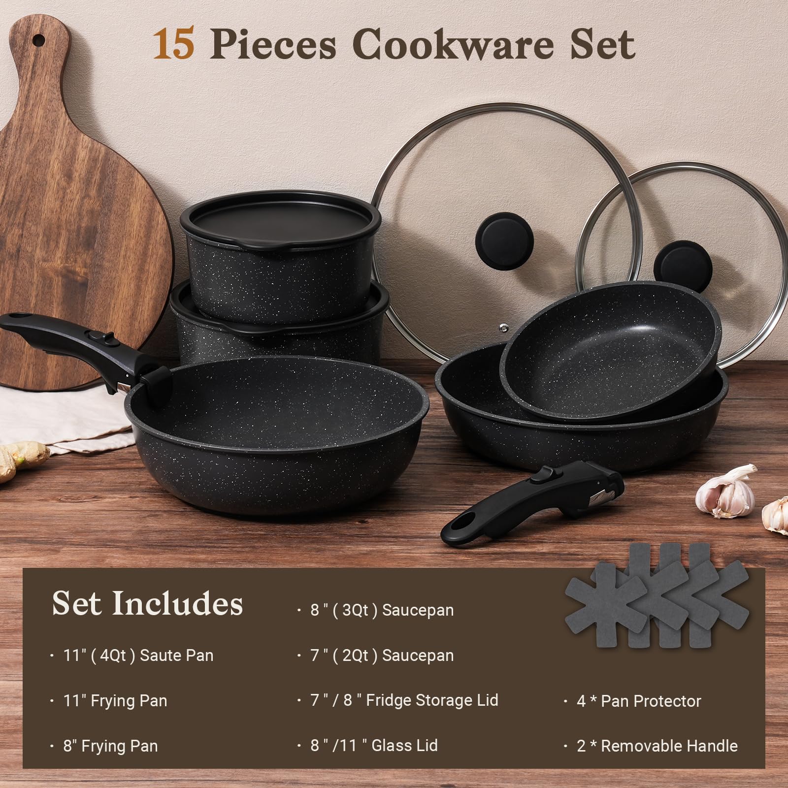 SODAY sartén salteado de 11 pulgadas ideal para cocinar recetas rápidas.