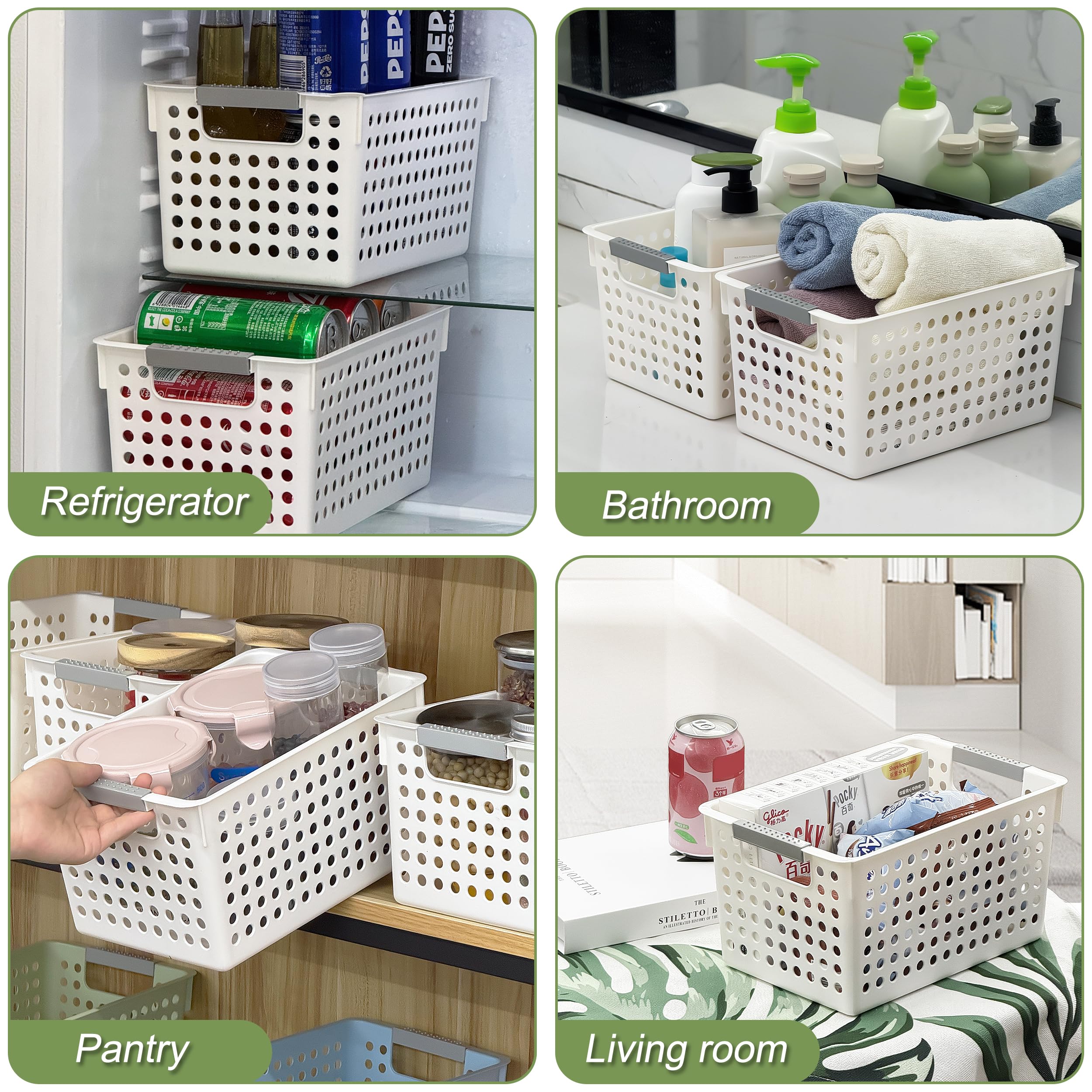 Cesta multifuncional Soddeph para baño y cocina, organización rápida de artículos pequeños.
