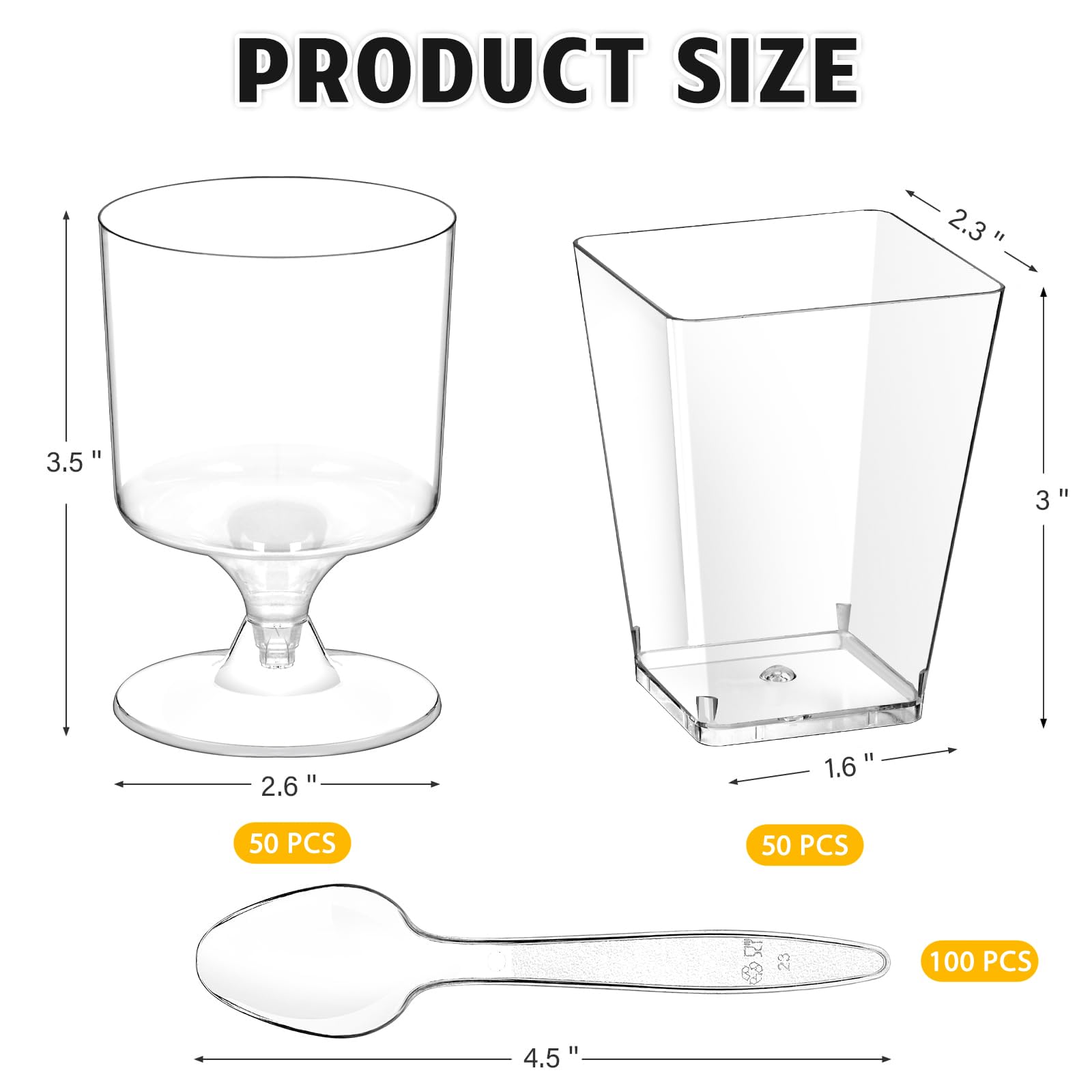Soelomu vaso postre cuadrado 150ml para aperitivos y postres