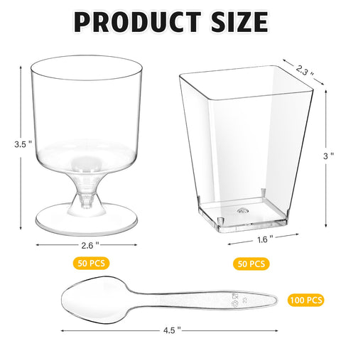 Soelomu vaso postre cuadrado 150ml para aperitivos y postres