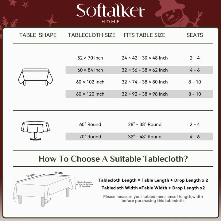 Mantel Softalker fácil de cuidar, limpieza rápida con paño.