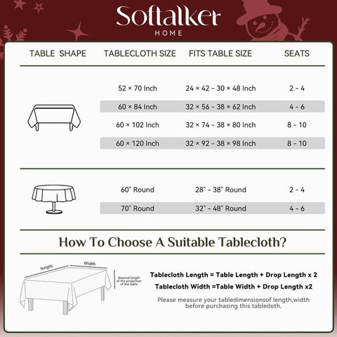 Mantel Softalker fácil de cuidar, limpieza rápida con paño.