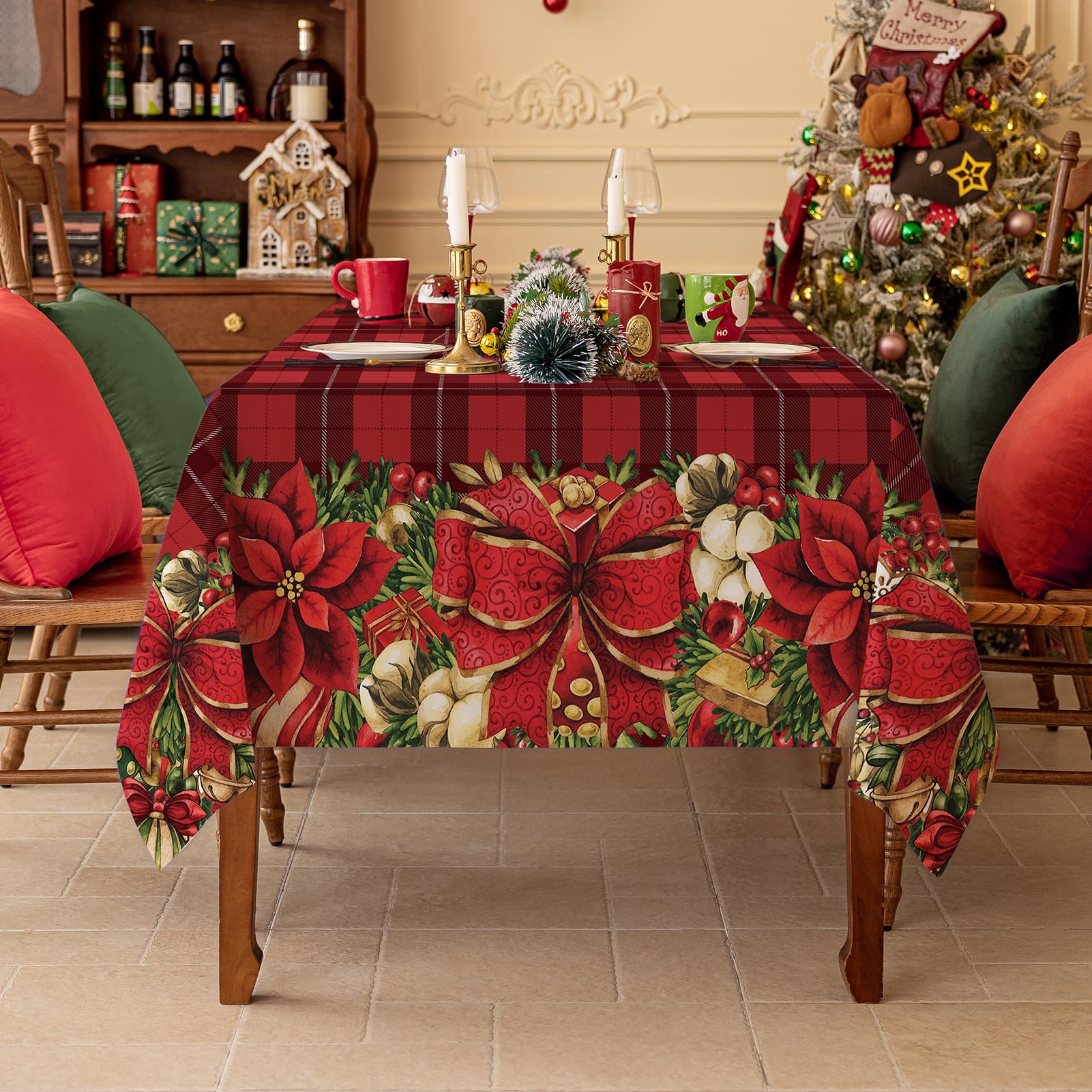 Mantel Softalker ideal para cenas y fiestas navideñas, resistente y reutilizable.