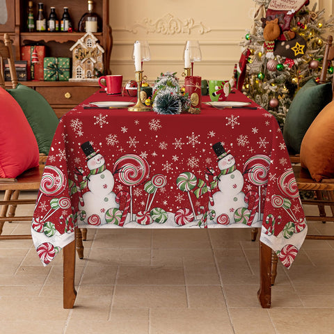 Mantel Softalker con diseño de caramelos para fiestas festivas fáciles de limpiar.