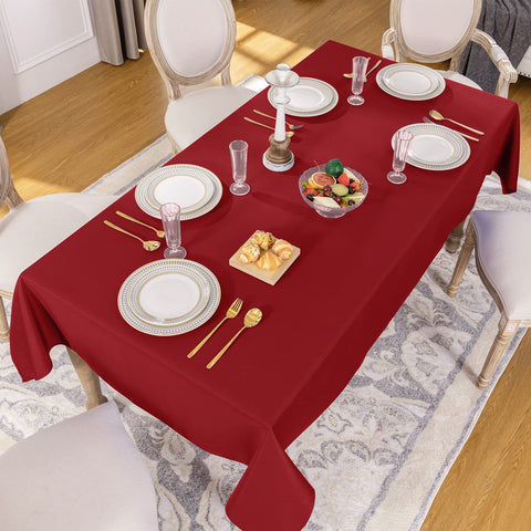 Mantel Softalker rectangular rojo antimancha ideal para comidas con niños