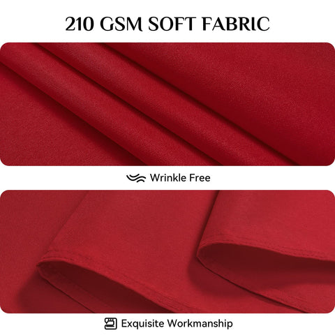 Softalker mantel rectangular rojo 60x102, fácil de lavar y secar.