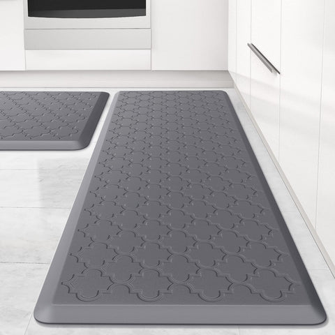 SoftDuo alfombra cocina 2 piezas gris: soporte cómodo para largas horas de pie