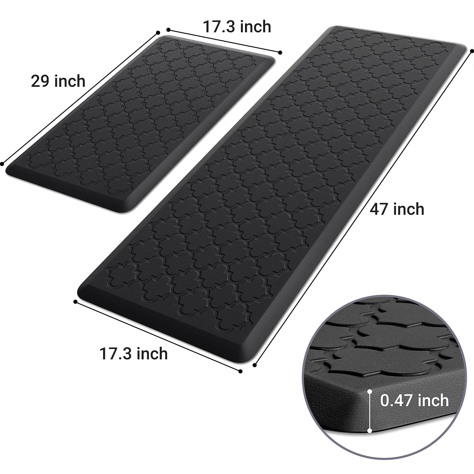 SoftDuo alfombra cocina antideslizante con borde biselado para mayor seguridad