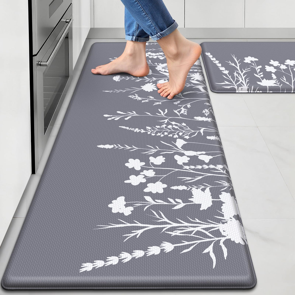 SofterCharm alfombras cocina conjunto-dos-piezas para mayor confort al estar de pie.