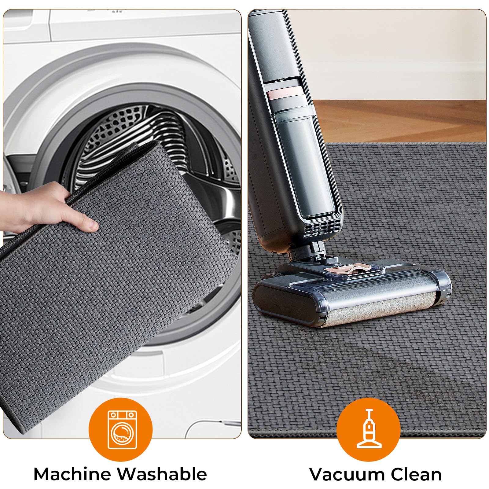 SofterCharm cuidado lavable a máquina facilita la limpieza en la cocina.